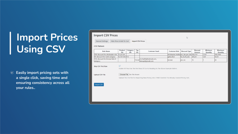 WooCommerce Import Prices in CSV