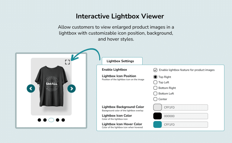 Lighbox Viewer for Gallery Slider WooCommerce