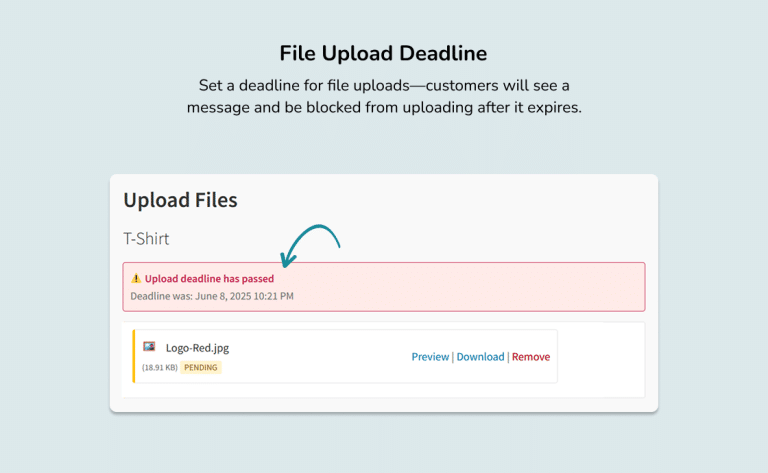 File Upload Deadline for WooCommerce