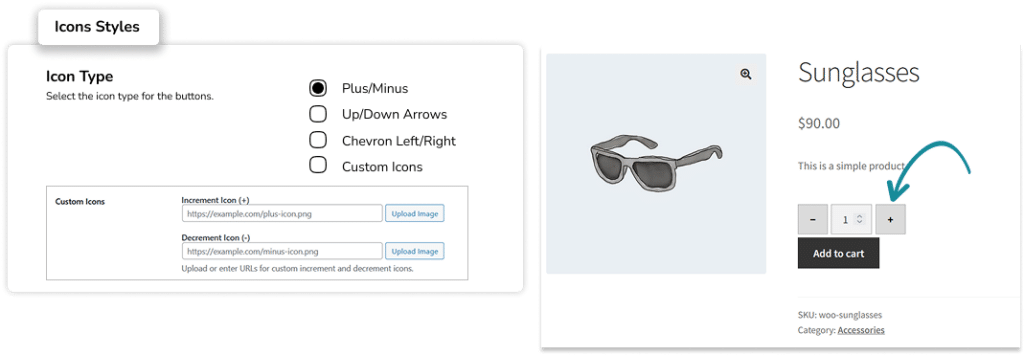 Custom Quantity Increment Buttons for WooCommerce